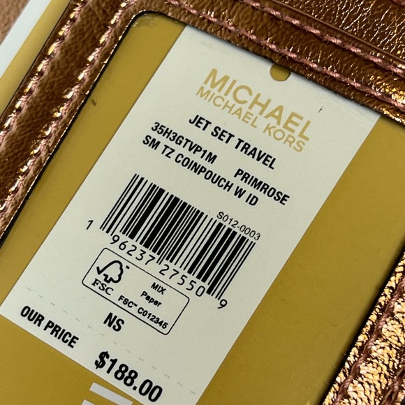 NWT Michael Kors Primrose Coin Pouch Key Ring Wallet - Picture 4 of 6